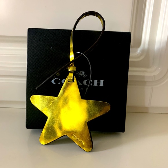 Coach Star ⭐️ leather bag charm
